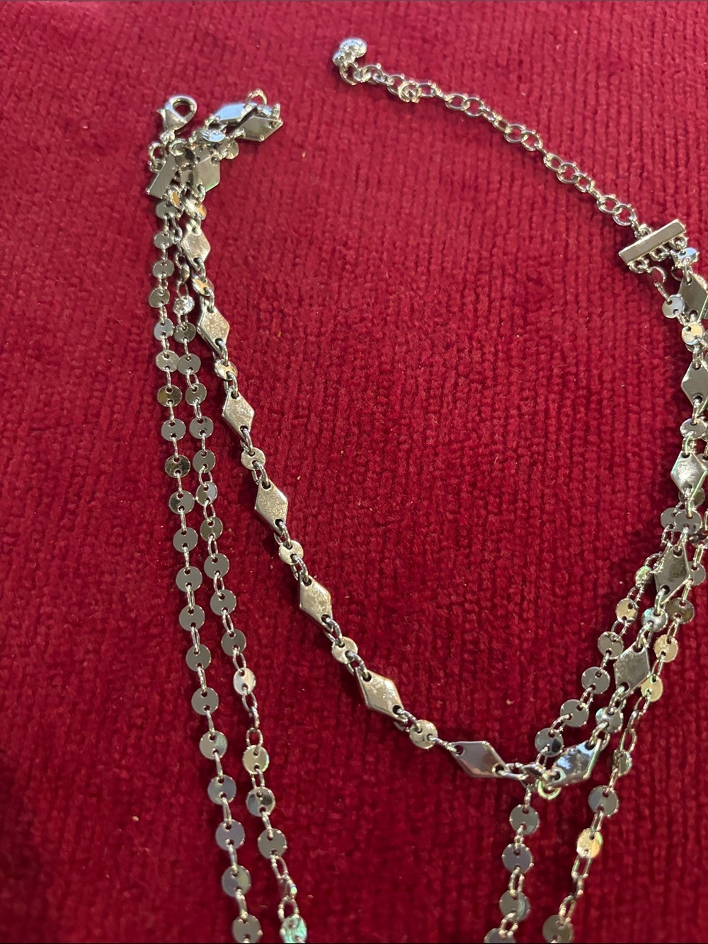BaubleBar Silver Layered Y-Drop Necklace - Picture 2 of 3